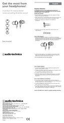 Audio-Technica ATH-ANC3 QuietPoint Manual De Instrucciones