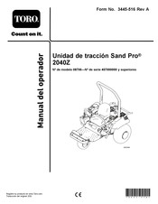 Toro 08706 Manual Del Operador