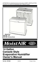 MoistAir HD1407 Oak Manual Del Proprietário