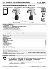 GOK HS-V.2 Serie Instrucciones Para El Montaje Y El Funcionamiento