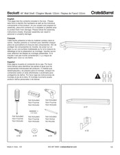 Crate&Barrel Beckett Manual De Instrucciones