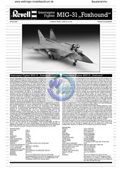 REVELL MIG-31 Foxhound Manual De Instrucciones