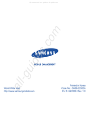 Samsung WEP475 Manual Del Usuario