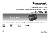 Panasonic Lumix H-FS14140 Manual Del Usuario