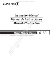 Euro-Pro 6130 Manual De Instrucciones