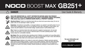 NOCO BOOST MAX GB251+ Manual De Instrucciones