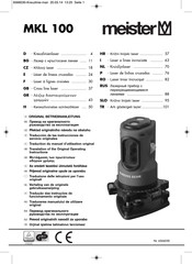 Meister MKL 100 Traducción De Las Instrucciones De Servicio Originales