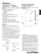 Lutron Stanza SZ-IO Instrucciones De Instalación