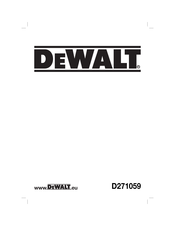 DeWalt D271059 Traducido De Las Instrucciones Originales