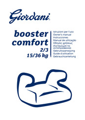 Giordani booster comfort Manual De Instrucciones