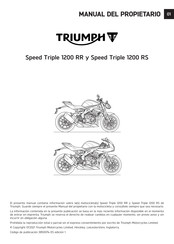 Triumph Speed Triple 1200 RR 2021 Manual Del Propietário