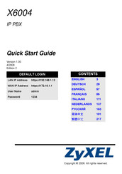 Zyxel X6004 Manual Del Usuario
