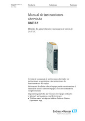 Endress+Hauser RNF22 Manual Del Usuario