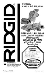 RIDGID MS1250LZ Manual Del Usuario