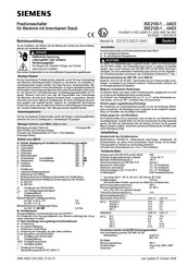 Siemens 3SE2100-1-0AE0 Serie Instructivo