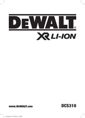 DeWalt DCS310 Manual Del Usuario