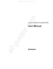 Lenovo Touchpad K5923 Manual Del Usuario