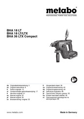 Metabo BHA 18 LT Manual Original