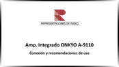 Onkyo A-9110 Manual De Uso