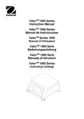 OHAUS Valor 1000 Serie Manual De Instrucciones