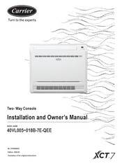 Carrier 40VL0058-7E-QEE Manual De Instalación Y Propietario