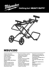 Milwaukee MSUV280 Manual Original