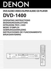 Denon DVD-1400 Instrucciones De Funcionamiento