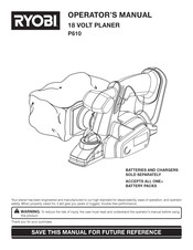 Ryobi P610 Manual Del Operador