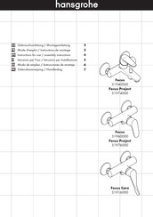 Hansgrohe Focus 31940000 Modo De Empleo