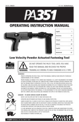 Powers Fasteners PA351 Instrucciones De Operación