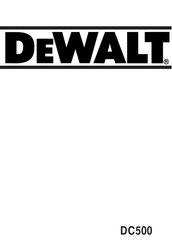 DeWalt DC500 Manual Del Usuario