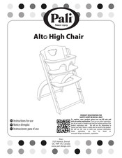 PALI Alto High Chair Instrucciones Para El Uso