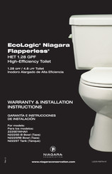 Niagara EcoLogic Flapperless HET 1.28 GPF Instrucciones De Instalación