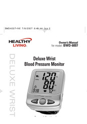 Healthy Living Deluxe Wrist BWD-6007 Manual De Instrucciones