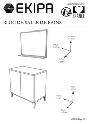 EKIPA BLOC DE SALLE DE BAINS Manual De Instrucciones