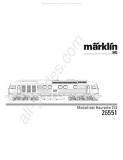 marklin 26551 Manual De Instrucciones