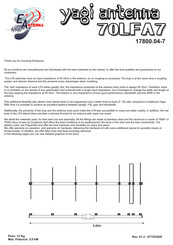 Eantenna 70LFAA7 Manual Del Usuario