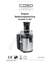 Caso Germany PJ 800 Manual De Instrucciones