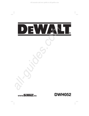 DeWalt DWH052 Manual Del Usuario