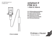 Endress+Hauser soliphant II FTM 32 D Manual De Instrucciones