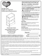 Delta Children Storage Shelf Instrucciones De Montaje