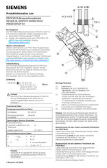 Siemens 6ES7972-0DA60-0XA0 Informacion De Producto