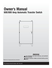 Generac RTSR800A3 El Manual Del Propietario