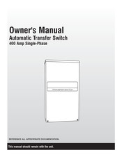 Generac RTSR400A3 El Manual Del Propietario