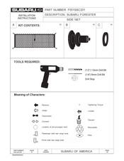 Subaru F551SSC201 Instrucciones De Instalación