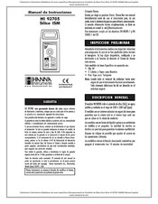 Hanna Instruments HI 93705 Manual De Instrucciones