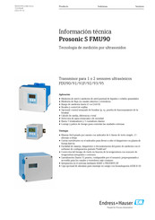 Endress+Hauser Prosonic S FMU90 Manual Del Usuario