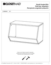 ClosetMaid Small Angled Bin Instrucciones De Montaje