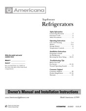 AMERICANA A3309AASWW Manual De Instrucciones