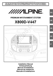 Alpine X800D-V447 Manual De Instalación